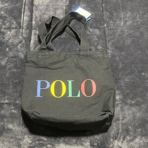 Polo by Ralph Lauren Multicolor Logo Black Tote